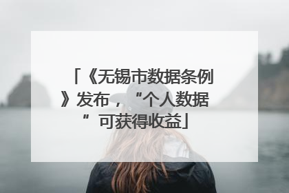 《无锡市数据条例》发布，“个人数据”可获得收益
