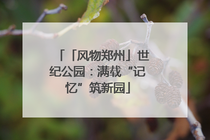 「风物郑州」世纪公园：满载“记忆”筑新园