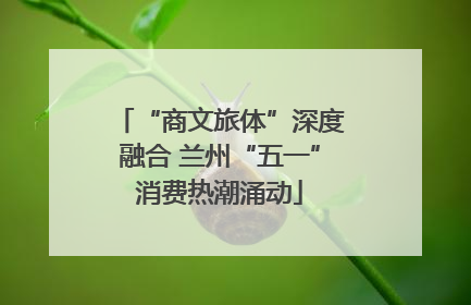 “商文旅体”深度融合 兰州“五一”消费热潮涌动