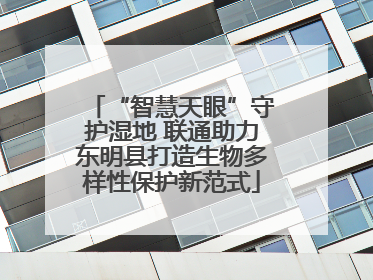 “智慧天眼”守护湿地 联通助力东明县打造生物多样性保护新范式