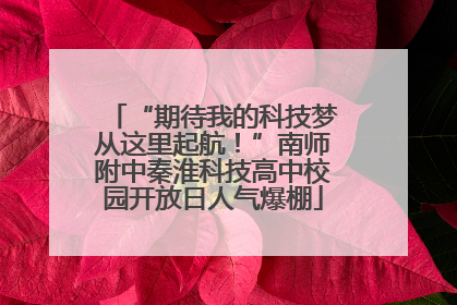 “期待我的科技梦从这里起航！”南师附中秦淮科技高中校园开放日人气爆棚