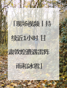 现场视频丨持续近1小时 甘肃敦煌遭遇雷阵雨和冰雹