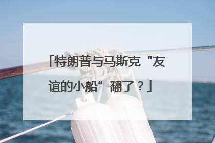 特朗普与马斯克“友谊的小船”翻了？