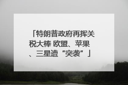 特朗普政府再挥关税大棒 欧盟、苹果、三星遭“突袭”
