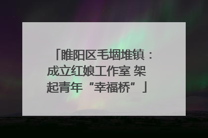 睢阳区毛堌堆镇：成立红娘工作室 架起青年“幸福桥”