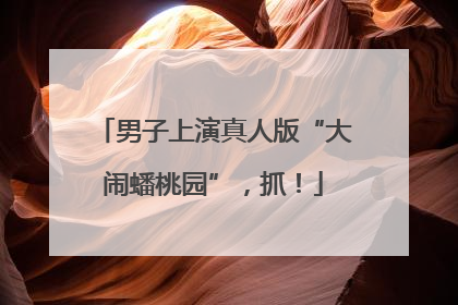 男子上演真人版“大闹蟠桃园”，抓！