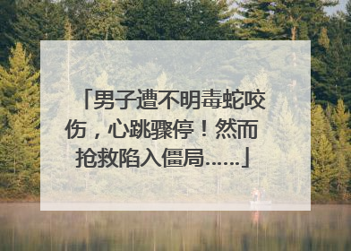 男子遭不明毒蛇咬伤，心跳骤停！然而抢救陷入僵局……