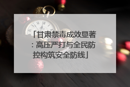 甘肃禁毒成效显著：高压严打与全民防控构筑安全防线