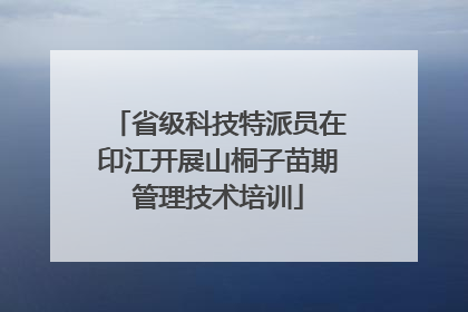 省级科技特派员在印江开展山桐子苗期管理技术培训