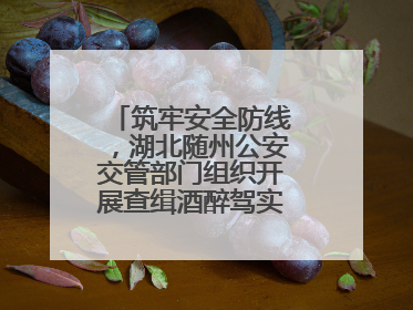 筑牢安全防线，湖北随州公安交管部门组织开展查缉酒醉驾实战演练活动