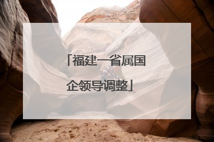 福建一省属国企领导调整