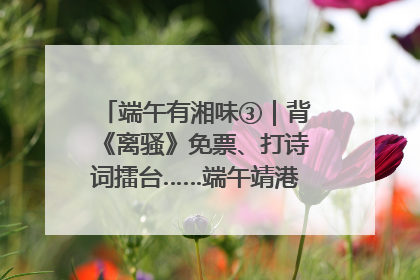 端午有湘味③｜背《离骚》免票、打诗词擂台……端午靖港古镇趣味多