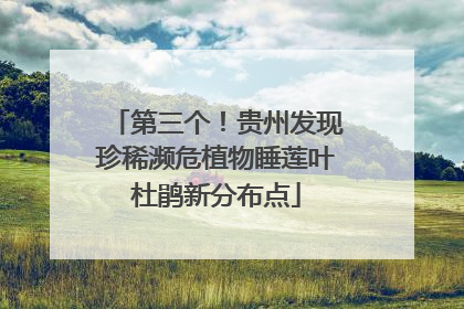 第三个！贵州发现珍稀濒危植物睡莲叶杜鹃新分布点