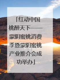 红动中国 桃醉天下——蒙阴蜜桃消费季暨蒙阴蜜桃产业推介会成功举办
