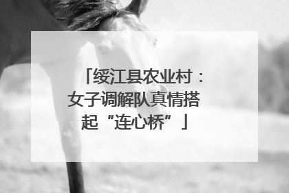 绥江县农业村：女子调解队真情搭起“连心桥”