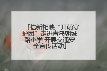 信新相映“开萌守护团”走进青岛朝城路小学 开展交通安全宣传活动