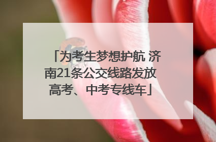 为考生梦想护航 济南21条公交线路发放高考、中考专线车