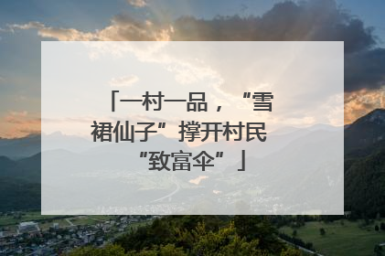 一村一品，“雪裙仙子”撑开村民“致富伞”