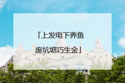 上发电下养鱼 废坑塘巧生金