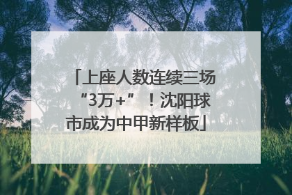 上座人数连续三场“3万+”！沈阳球市成为中甲新样板