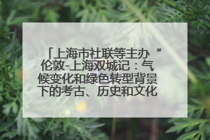 上海市社联等主办“伦敦-上海双城记：气候变化和绿色转型背景下的考古、历史和文化遗产”学术对话