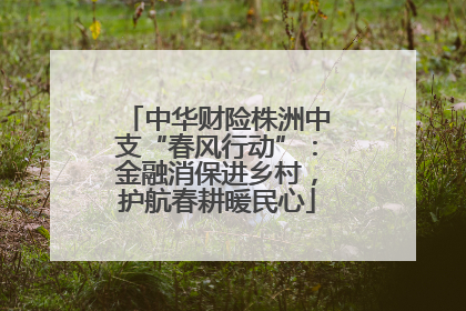 中华财险株洲中支“春风行动”：金融消保进乡村，护航春耕暖民心