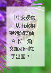 中安观察｜从山水相望到深度融合 长三角文旅如何携手出圈？
