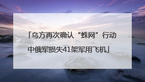 乌方再次确认“蛛网”行动中俄军损失41架军用飞机