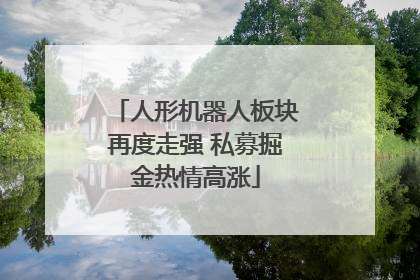 人形机器人板块再度走强 私募掘金热情高涨
