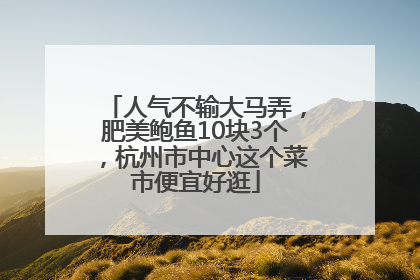 人气不输大马弄，肥美鲍鱼10块3个，杭州市中心这个菜市便宜好逛