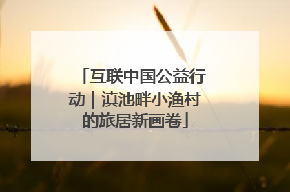 互联中国公益行动｜滇池畔小渔村的旅居新画卷
