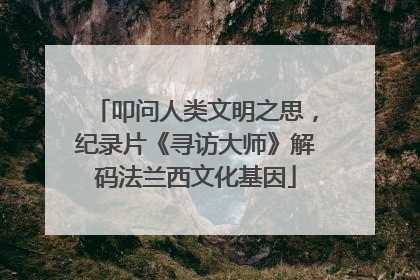 叩问人类文明之思，纪录片《寻访大师》解码法兰西文化基因