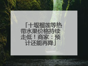 十堰榴莲等热带水果价格持续走低！商家：预计还能再降