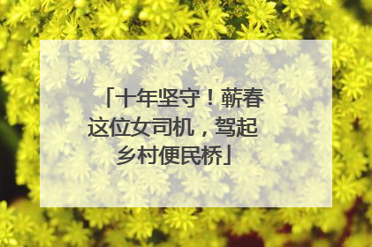 十年坚守！蕲春这位女司机，驾起乡村便民桥
