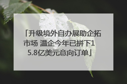 升级境外自办展助企拓市场 温企今年已拼下15.8亿美元意向订单