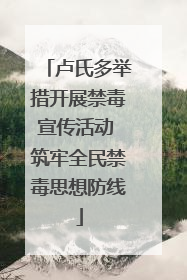 卢氏多举措开展禁毒宣传活动 筑牢全民禁毒思想防线