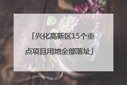 兴化高新区15个重点项目用地全部落址