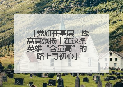 党旗在基层一线高高飘扬丨在这条英雄“含量高”的路上寻初心