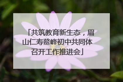 共筑教育新生态，眉山仁寿鳌峰初中共同体召开工作推进会