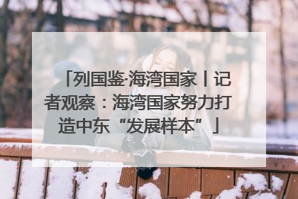 列国鉴·海湾国家丨记者观察：海湾国家努力打造中东“发展样本”