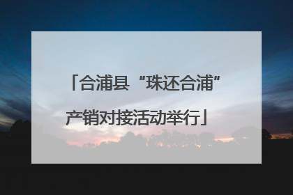 合浦县“珠还合浦”产销对接活动举行