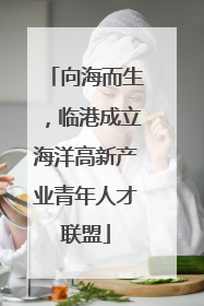 向海而生，临港成立海洋高新产业青年人才联盟