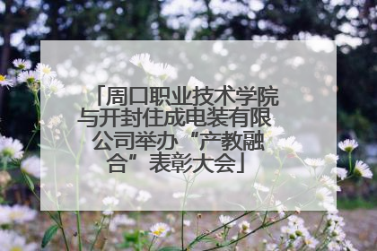 周口职业技术学院与开封住成电装有限 公司举办“产教融合”表彰大会