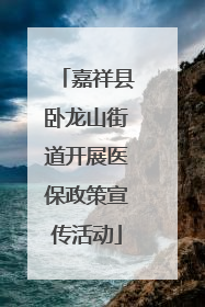 嘉祥县卧龙山街道开展医保政策宣传活动