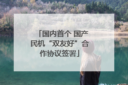 国内首个 国产民机“双友好”合作协议签署
