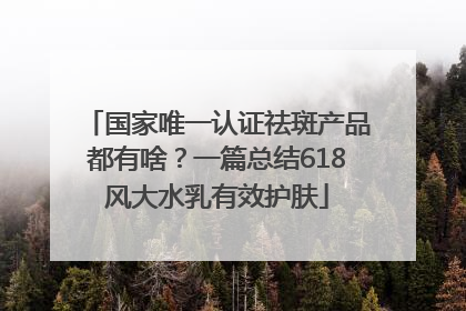 国家唯一认证祛斑产品都有啥？一篇总结618风大水乳有效护肤