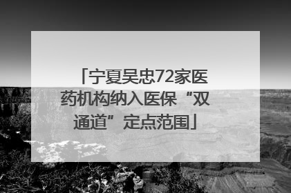 宁夏吴忠72家医药机构纳入医保“双通道”定点范围