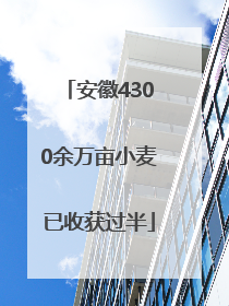 安徽4300余万亩小麦已收获过半