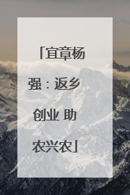 宜章杨强：返乡创业 助农兴农
