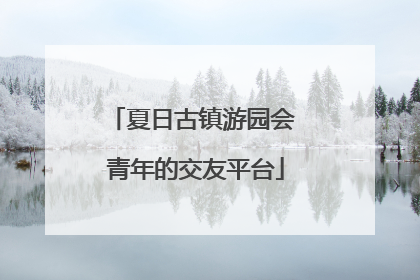 夏日古镇游园会 青年的交友平台